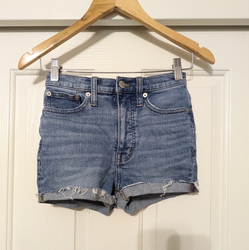 MADEWELL High Rise Jean Mini Shorts Teen Women Size 23